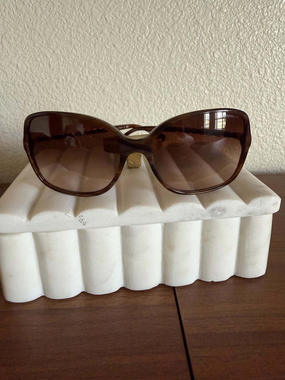 CHANEL Brown Gradient Oversized Women's Sunglasses